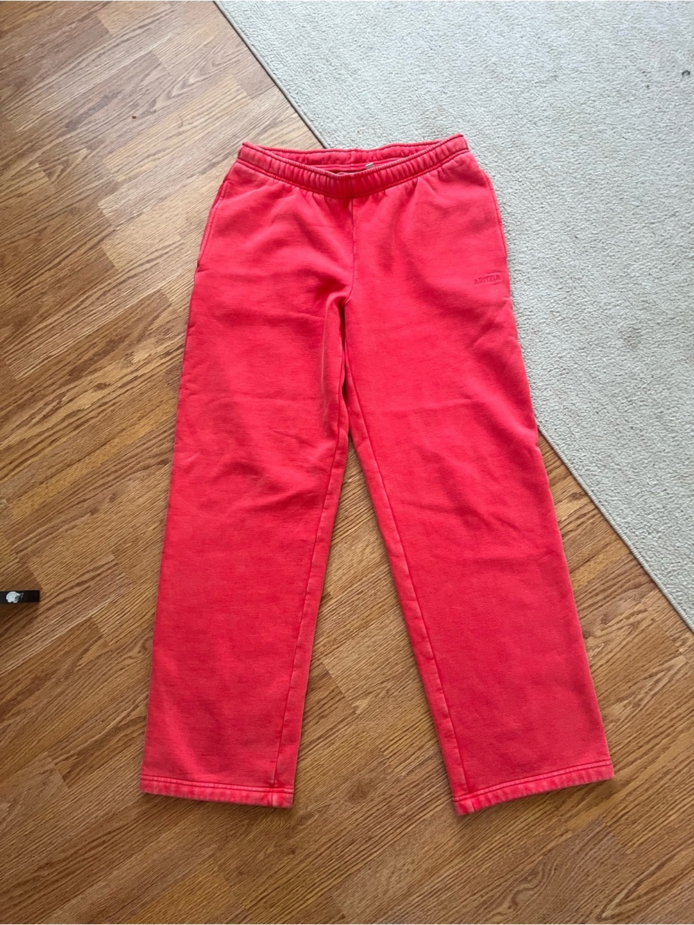 Aritzia red Fleece Sweatpants
